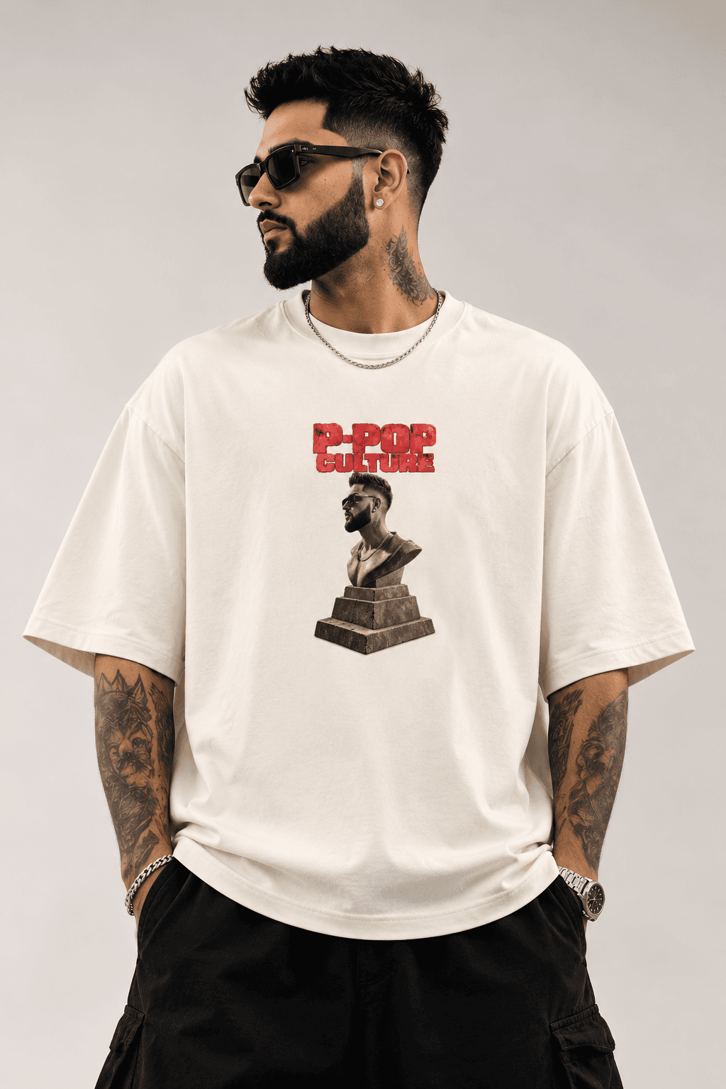 GenZ Shades - Karan Aujla Culture Oversized Tee - GenZ Clothes