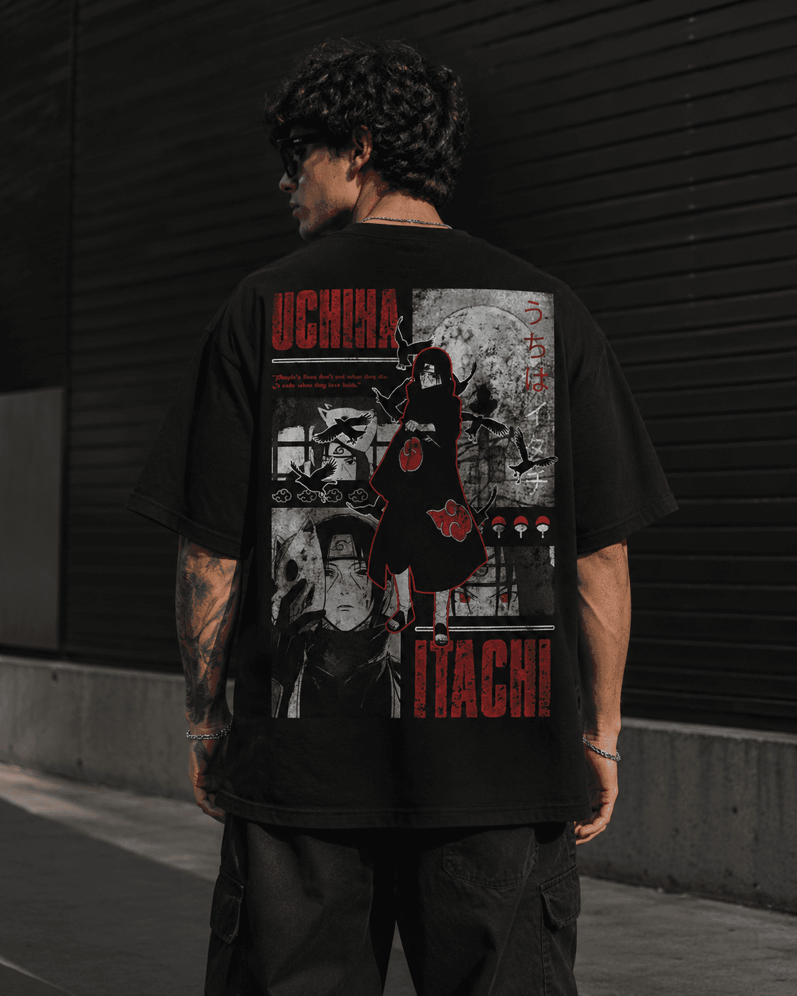 GenZ Shades - UCHIHA ITACHI PREMIUM OVERSIZE T-SHIRT - GenZ Clothes