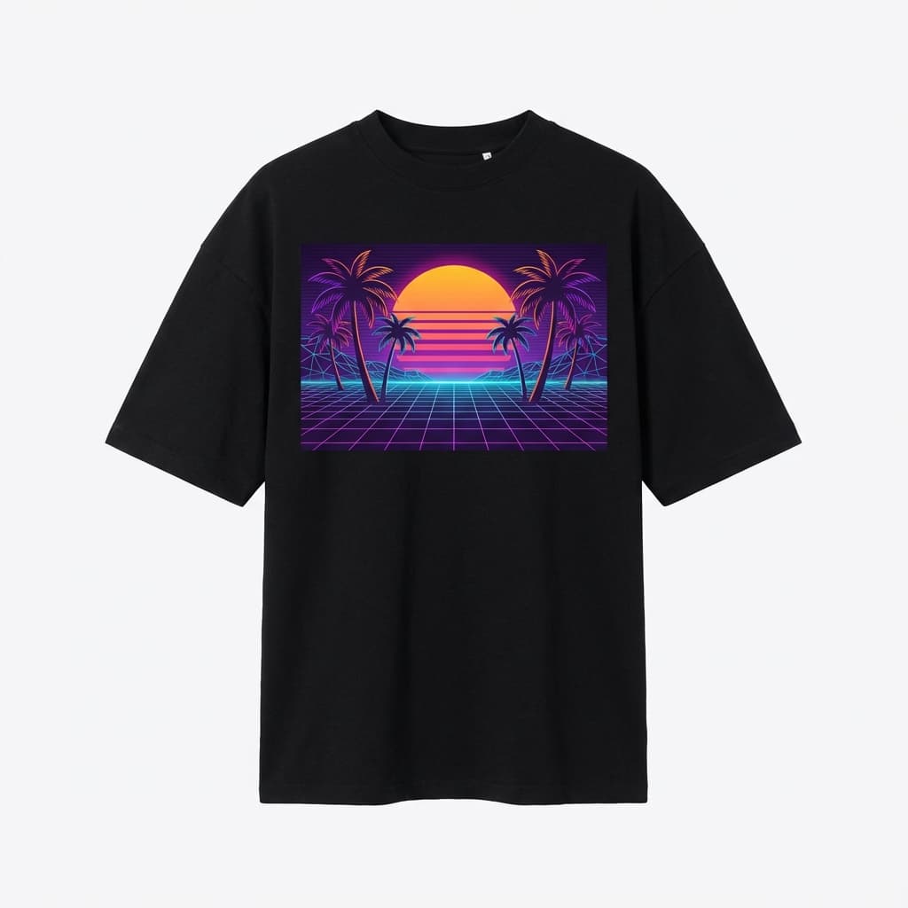 Retro Wave Grid Tee